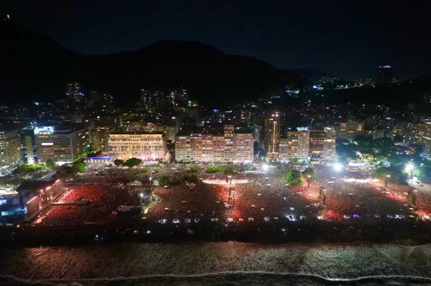 Quase 800 pessoas foram atendidas durante show de Lady Gaga em Copacabana